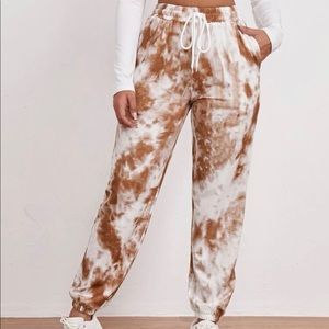 SHEIN Drawstring Waist Tie Dye Sweatpants
